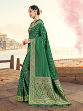 Green Banarasi Art Silk Woven Saree